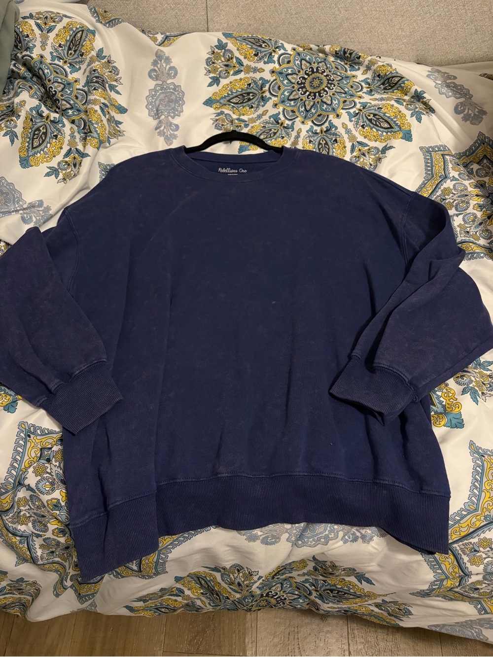 Rebellious One Navy Blue Crewneck Sweatshirt